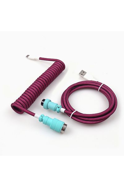 Choice 1.5m D34 LANO USB A to Type C for Mechanical Gaming Keyboard Double Sleeved Wire with GX16 Detachabl