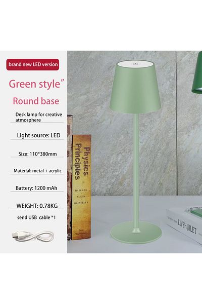Choice Green Rechargeable Table Lamp Touch Sensor Led Desktop Night Light Wireless Reading Lamp For Hotel B