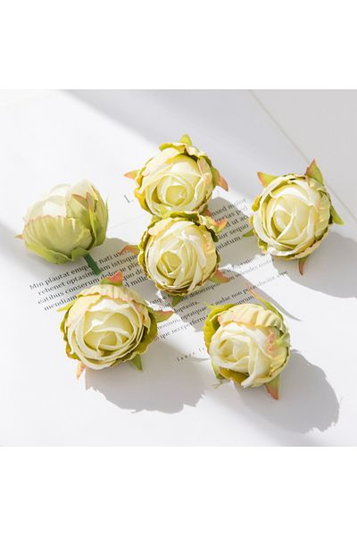 Choice 10pieces Green Cheap Artificial Flower Silk Tea Buds Rose For Wedding Wreaths Bouquet Christmas Home