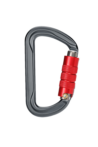 Choice خطاف تسلق سريع من الألومنيوم CLIWIZ رمادي اللون بقوة 30 كيلو نيوتن، جديد عالي الجودة، حلقة تثبيت على شكل حرف H، على شكل حرف D، مزود بمشبك