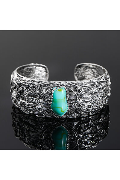 Choice J684-1 Vintage Carved Ethnic Cuff Leaf Bracelet Punk Bohemian Opening ...