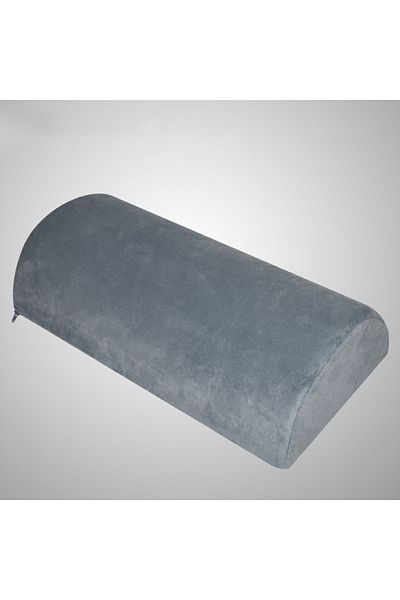 Choice Gray 1pc Half Moon Bolster Pillow For Legs Knees Lower Back And Head Elastic Non-Slip Memory Foam Cu