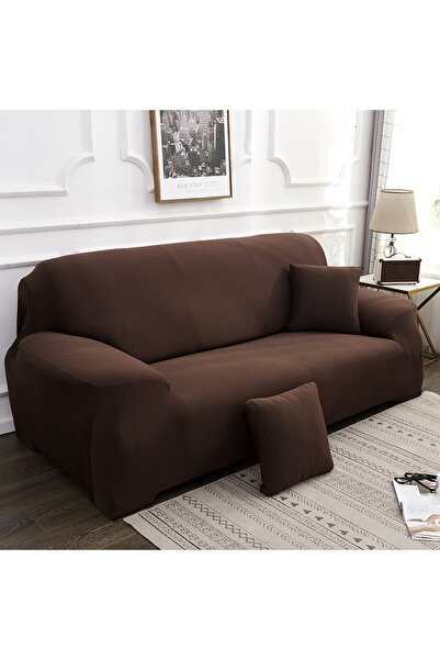 Choice غطاء أريكة شينكا الجديد ذو الثلاثة مقاعد بلون واحد من حرير الحليب، مرن...