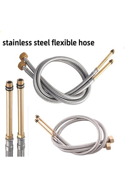 Choice 100cm Stainless Steel Nylon Braided Tube Pipe Hose Silicone Plumbing Ther Moresistant Tap Pipe Basin