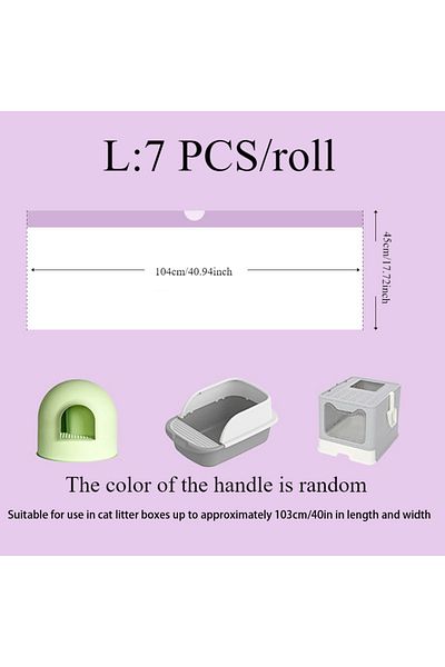 Choice 3Rolls L 1/2/3Rolls Disposable Cat Litter Bags Disposable Pet Waste Bag with Drawstring Quick Clean