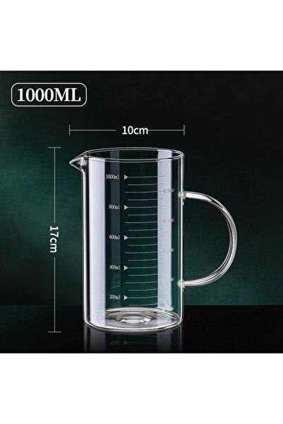 Choice 250-1000ML 1000ML 1pcs Glass Measuring Cup With Handle Heat-resistant ...