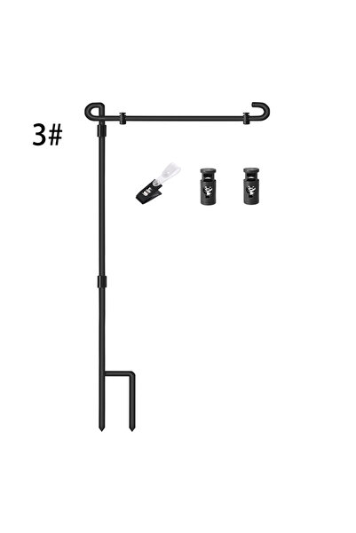 Choice4 3 عمود علم معدني، حامل علم، عمود علم مطلي بطبقة معدنية مقاومة للعوامل...