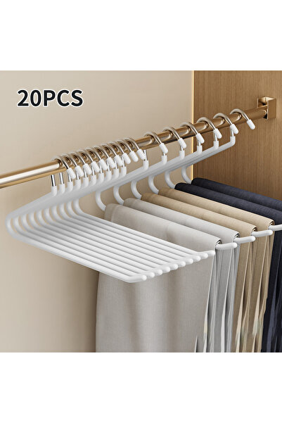 Choice رف بنطلون أبيض على شكل أوزة، 20 قطعة، 30 قطعة، رف تخزين مضاد للانزلاق ...