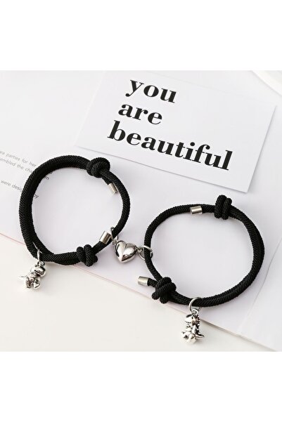 Choice black 2Pcs/set Korean Wave Fashion 3D Dinosaur Couple Bracelet Pair of...