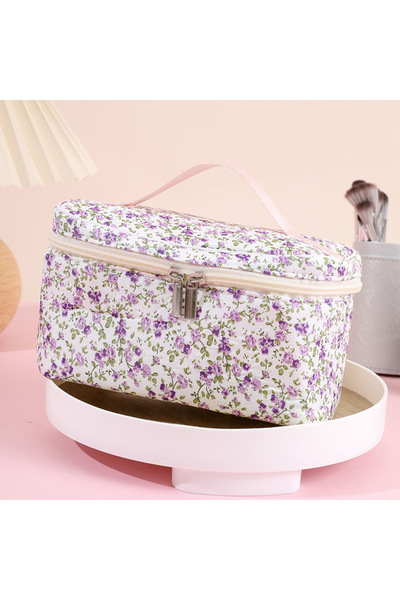 Choice purple 1PC Floral Makeup Bag Portable Simple Square Makeup Storage Bag...