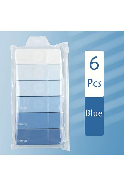 Choice Blue 1 Pack Of 6 Correction Tape Gradients Macaron Color Portable Mute Trackless Square Shape Easy T