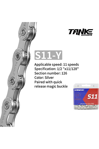 Choice سلسلة دراجة S11-Silvery TANKE S8 S9 S10 S11 S12 سلاسل دراجات الطرق الج...