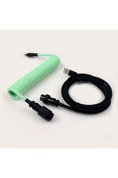 Choice 1.5m D37 LANO USB A to Type C for Mechanical Gaming Keyboard Double Sleeved Wire with GX16 Detachabl