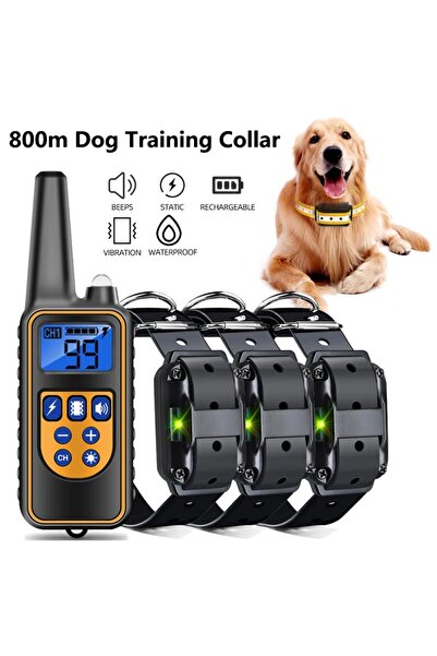 Choice طوق تدريب الكلاب الكهربائي الأسود بمقبس أمريكي لـ 3 كلاب، مضاد للنباح،...