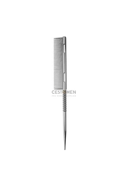 Choice Silver New Design Rat Tail Aluminium Styling Comb Professional Barber Heat Resistant Men Hair Combs