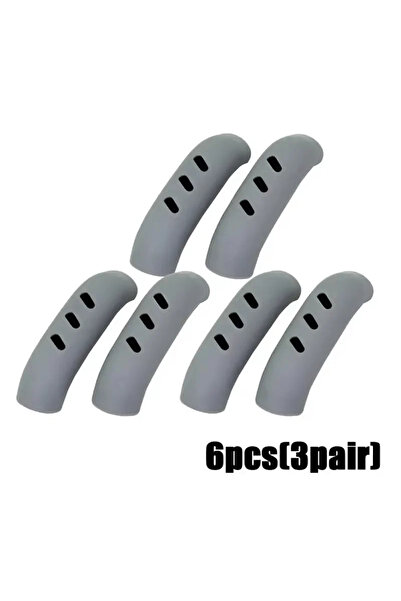 Choice 6 pcs gray Silicone pot handle cover, insulation cover, pot ear clip, anti slip steamer, pot handle