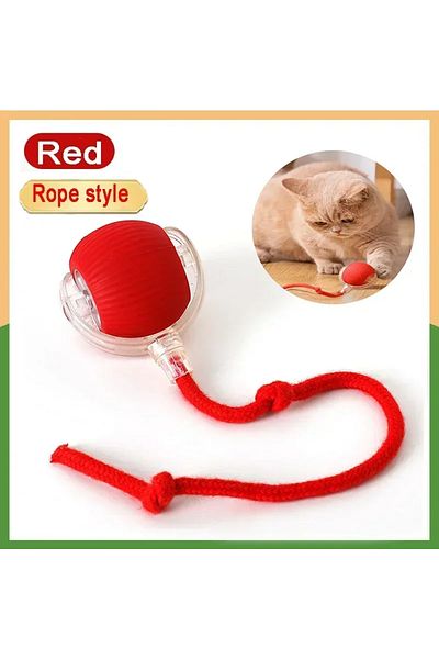 Choice Rope-Red Cat Toys Rechargeable Pet Interactive Automatic Rolling Ball Toy Cats Pet Products New Elec
