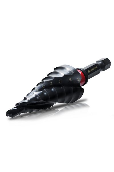 EZARC Hexagonal Step Drill Bit EZARC Step Drill Bit for Metal 1PC, 4-20mm M35 Spiral Flute Unibit Step Dri