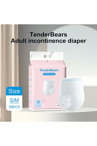 Choice Tenderbears, m Size, 30 Pieces of Adult Pull-Up Pants, Diapers for the Elderly, Underwear-Style D...