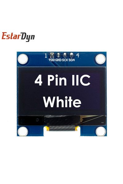Estardyn 4Pin IIC-White RoHS 1.3 inch OLED Module White/Blue SPI/IIC I2C Communicate Color 128X64 1.3 inch O