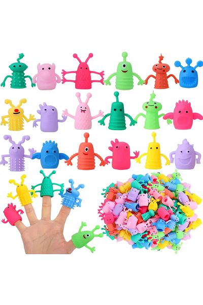 Choice Onesize 5pcs Random 5/10/20pcs Cute Monster Finger Topper Toys Soft Rubber Stretchy Fidget For Kids