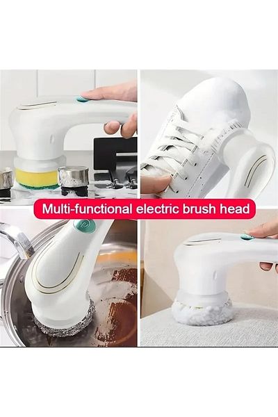 Choice 1 Set Five in One Multifunctional Electric Cleaning Brush for Bathroom Washing and Kitchen Cleaning