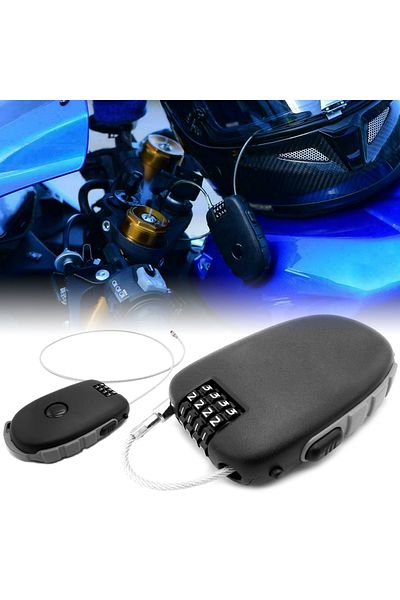 Choice Password Helmet Password Wheel Locking Tool Coded 4 Digit Lock Telescopic Steel Cable Motorbike C...