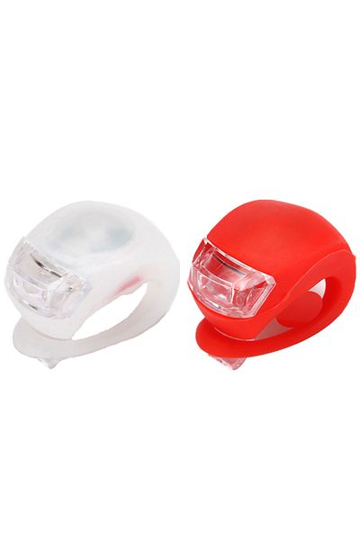 Choice Set 2 Bike Light Set Silicone Waterproof Bicycle Head Front Lamp and Taillight Flashlight for Bike W