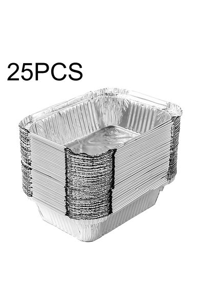 Choice 25PCS 20/50PCS Aluminum Foil Tray Pan Disposable Thickened Household Food Storage Aluminum Foil Tray