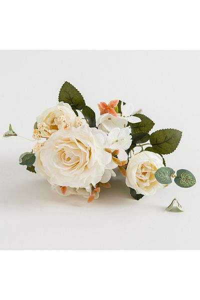 Choice White 30cm Rose Bouquet Silk Peony Artificial Flowers Christmas Decorations For Home Diy Crafts Autu