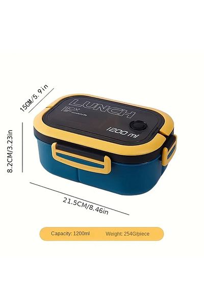 Choice 2 G801B Thickened plastic lunch box compartment 2 layer lunch box commuter lunch box microwaveable