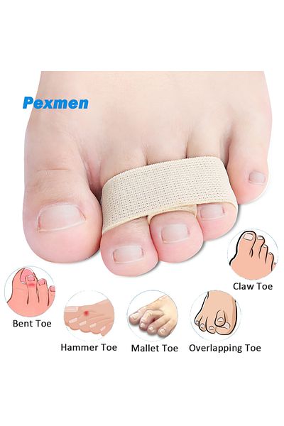 Choice 5pcs Pexmen 1/2/5pcs Hammer Toe Straightener Toe Splints Bandages For Broken Bent Overlapping And Ha
