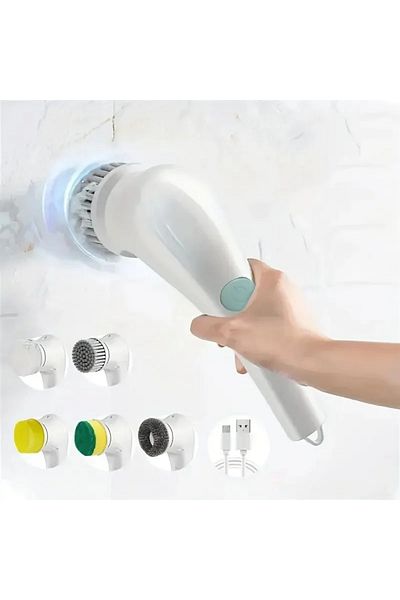Choice 1 Set Five in One Multifunctional Electric Cleaning Brush for Bathroom Washing and Kitchen Cleaning