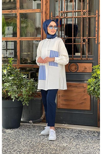 Cloche Ecru Shirt - Cl24y02cl 352101   Model