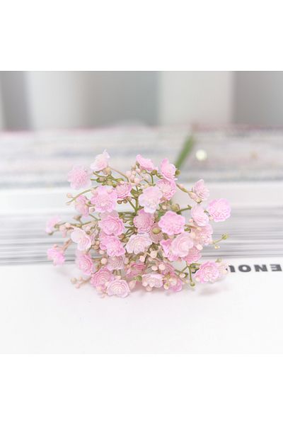 Choice Pink 6PCS Plastic Baby's Breath Artificial Flowers Pretty Gypsophila Wedding Christmas Arrangement H