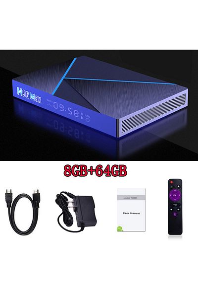Choice EU Plug 8G 64g H96 Max V56 Android12 Smart TV Box RK3566 Quad-Core 4K 2.4G/5G WiFi BT4.0 1000M LAN 8