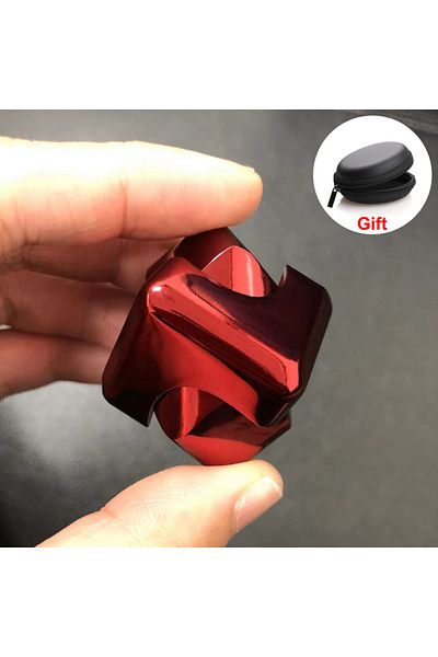 Choice NO.4778 Metal Cube Rotating Fingertip Gyroscope Fidget Anti Stress Toys Adult Office Home Travel Por