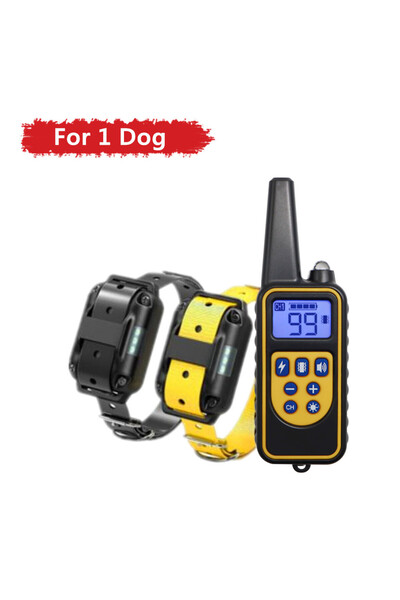 Choice طوق تدريب الكلاب الكهربائي باللون الأصفر، قابس الاتحاد الأوروبي لكلبين...