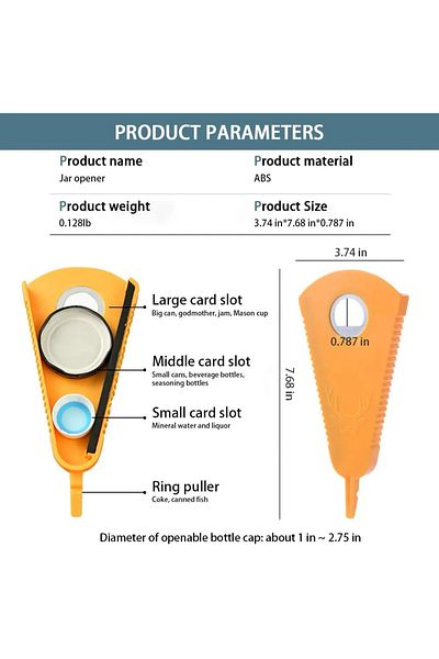 Choice Yellow Can Opener Multifunctional Bottle Opener Jar Opener for Beer Coke Jam Beverage