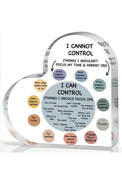 Choice Q213 ديكور الصحة النفسية، لافتة أكريليك على شكل قلب لتأكيدات العلاج ال...