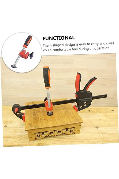 NIUXIANG 1pc Woodworking Edge Clamp, F-clamp Quick Grip Clamping Tool,industrial Metal Fixing Clamp, Woodw...