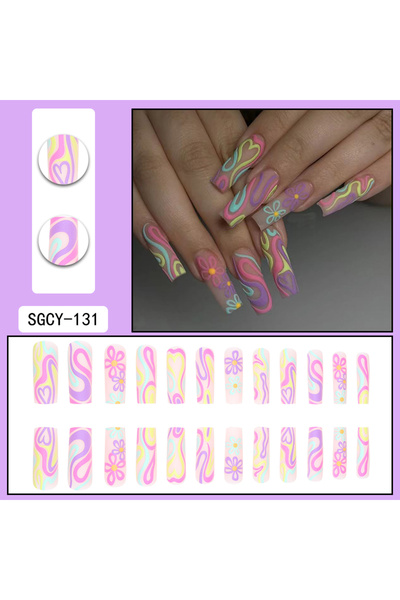 Choice SGCY-131 ٢٤ نعشًا طويلًا، خطوط قوس قزح ثلاثية الأبعاد، أنماط حب إبداعي...