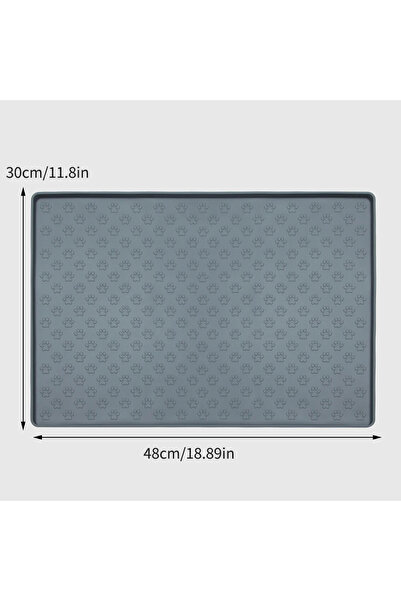 Choice مفرش طعام للحيوانات الأليفة رمادي اللون، سهل التنظيف، قابل للطي، غير ق...