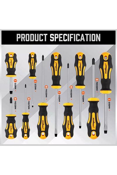 Choice HORUSDY 11-Piece Magnetic Screwdriver Set Phillips Flat Head Tip with Magnetizer