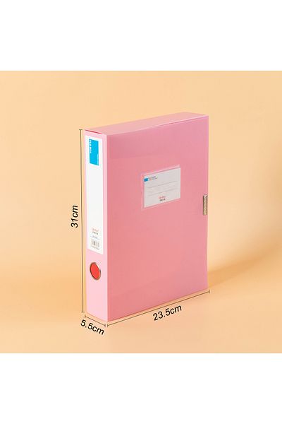 Choice Pink Morandi file box, A4 folder, file box, Velcro fastener storage bag, data book, office storage b
