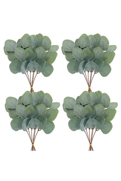 Choice 10Pcs Green2 5/10/20Pcs Artificial Eucalyptus Leaf Stems Green Plants For Living Home Room Decoratio