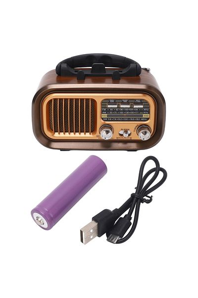 Choice 1pcs Bluetooth Radio Speaker Portable Vintage Radio Speaker 3 Bands Multifunctional Bluetooth AM FM
