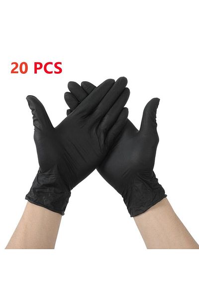 Choice M Black 20pcs 20/50/100pcs Disposable Nitrile Gloves Black Latex Powder Free Gloves For Kitchen Dish