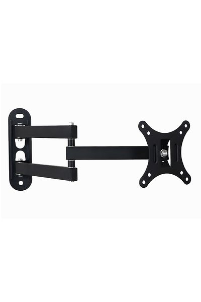 XMSJ black TV Monitor Mounts LCD LED Monitor Wall Mount Bracket Adjustable TV Screen Frame Steel Holder