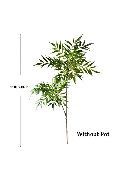 Choice 110cm 2Forks 78-140cm Large Artificial Tree Real Touch Palm Tree Plastic Nandina Leaves Faux Tall B